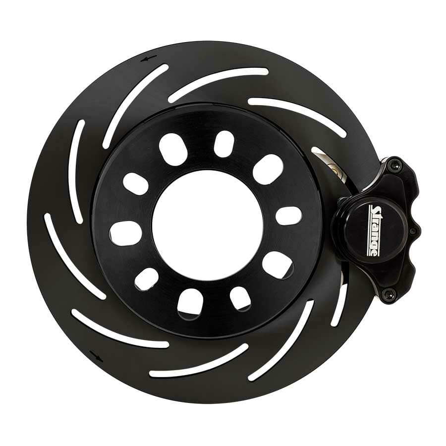 B4446WC2-Strange Pro Series II Front Brake Kit  For 1994-2004 Mustang Reusing OEM Hubs  2 Piston Calipers &amp; Two Piece Slotted Rotors