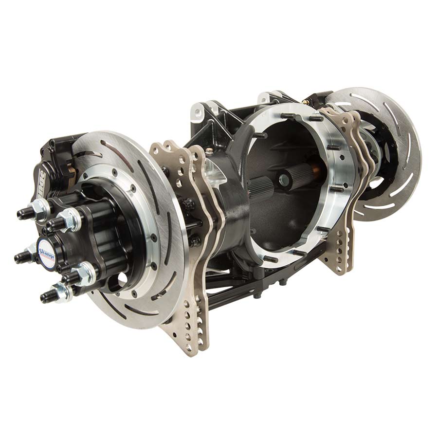 Strange Dragster Full Floater Housing Assembly | With 40 Spline Gun Drilled Floater Axles | Includes Stainless Steel Dynamic Drive Mount Brake Kit