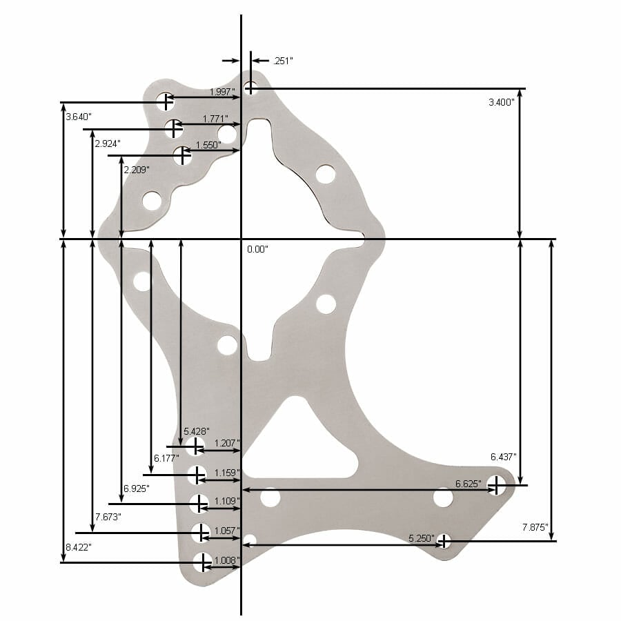 4-Link Plate Set   For Dragster Modular 4-Link Rear End