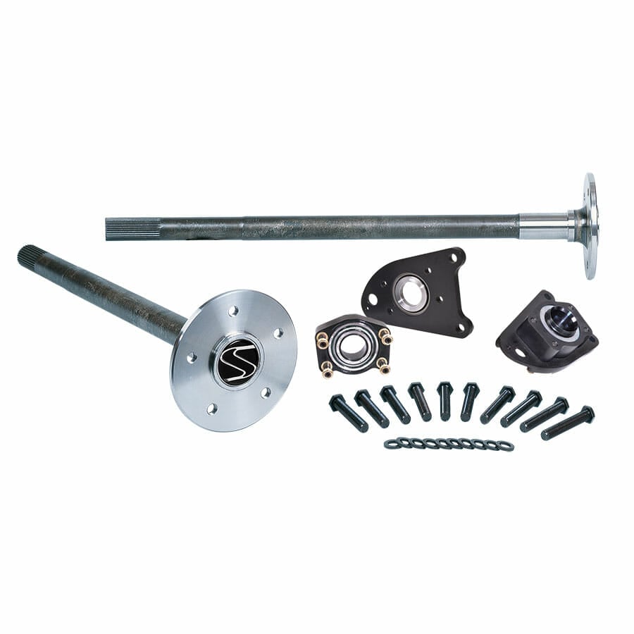 P3509F94-Strange Alloy Axle Package  For 1994-2004 Mustang 8.8 Rear End  35 Spline Alloy Axles, C-Clip Eliminator Kit, &amp; Wheel Studs