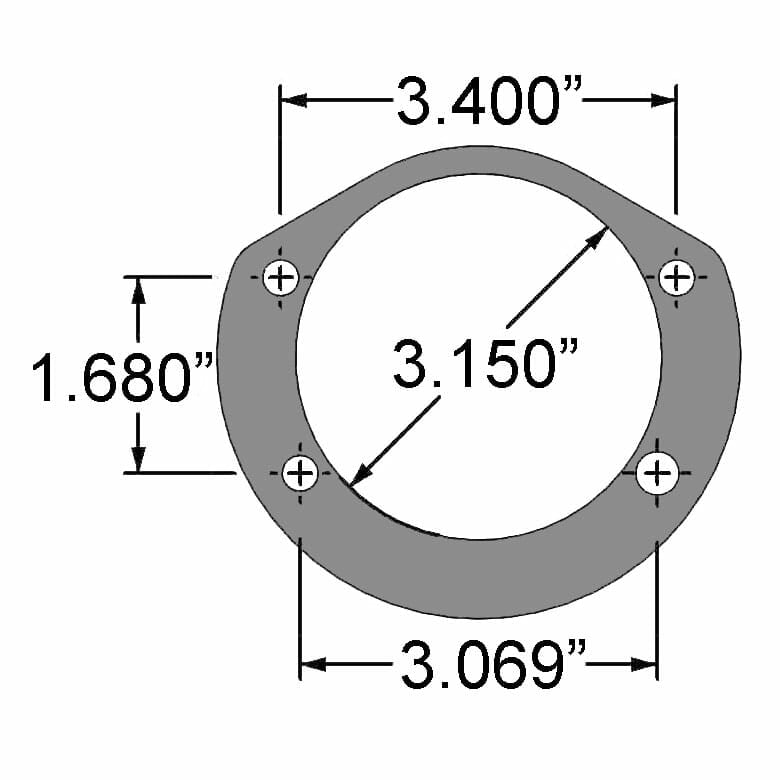 Strange Pro II Rear Brake Kit | For Strange 3.150″ Ford 8.8 Housing Ends | 2 Pc Rotors, 4 Piston Calipers & DTC-30 Semi Metallic Pads