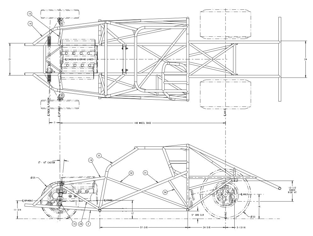 1979-1993 Ford Mustang EWS Mild Steel Chassis Kit