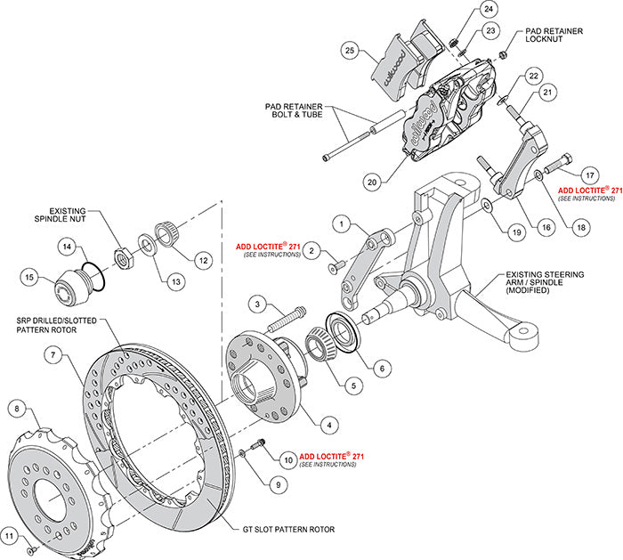 Wilwood Forged Narrow Superlite 6R Big Brake Front Brake Kit (Hub) 1970-1978 Chevrolet Camaro