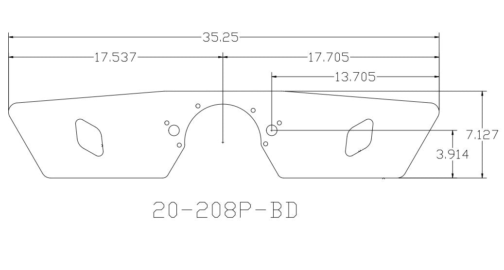 Small Block Ford  79-93 For Belt Drive Profiled Front Motor Plate