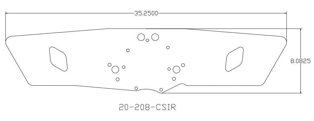 79-93 Small Block Ford with CSI water pump (early pumps with &#8220;round&#8221; holes&#8221;) Profiled Front Motor Plate