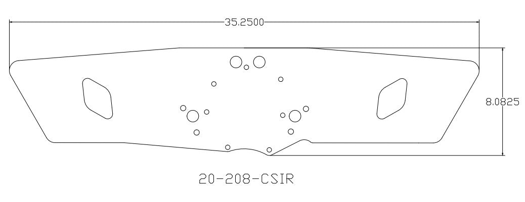 79-93 Small Block Ford with CSI water pump (early pumps with round holes Profiled Front Motor Plate