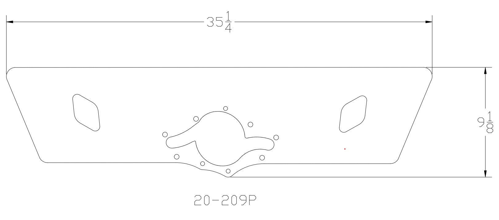 94-98 Small Block Ford Profiled Front Motor Plate