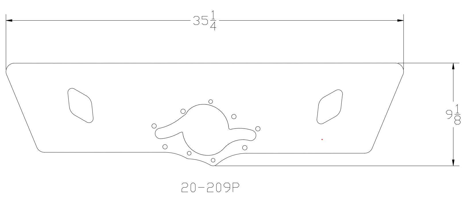 1994-1998 Small Block Ford Profiled Front Motor Plate