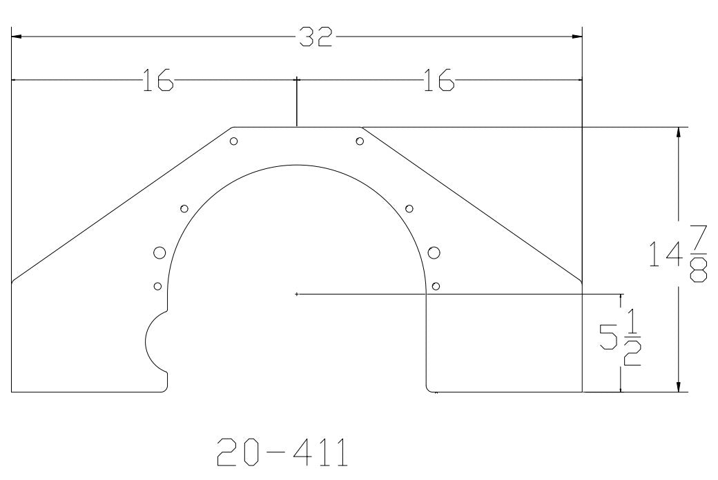 Ford 390/427 FE .120 Mild Steel Mid-Plate