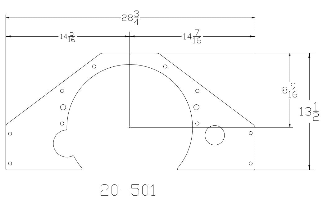 55-57 Chevy - .090 Mild Steel Mid-Plate