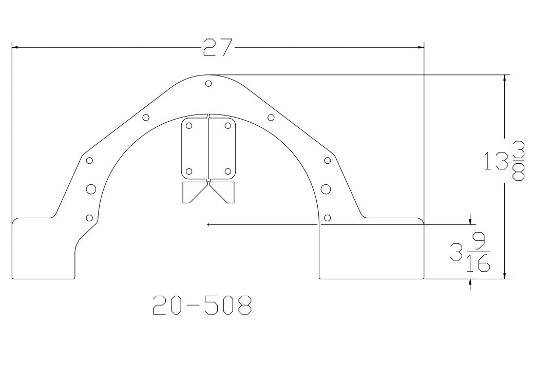 78-82 Malibu .120 Mild Steel Mid-Plate