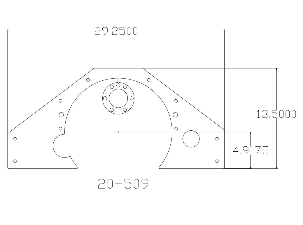 63-82 Corvette - .090 Mild Steel Mid-Plate