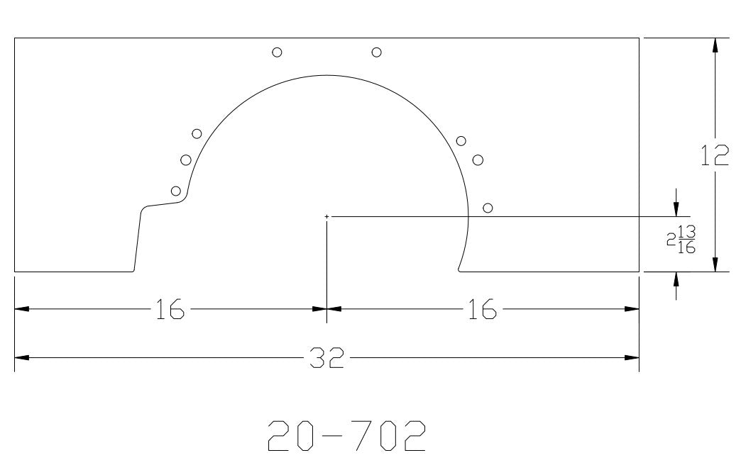 Ford 289-302-351C & 351W 1/4" Aluminum Mid-Plate