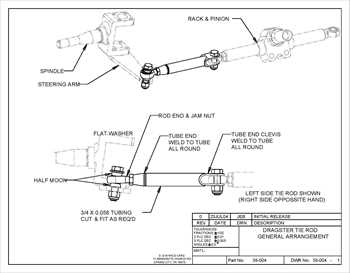 Dragster Tie Rod Kit