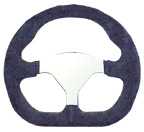 D Shaped Steering Wheel, BlackSpokes