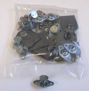 Fiberglass Hood Mounting Kit. (10) Slotted Buttons