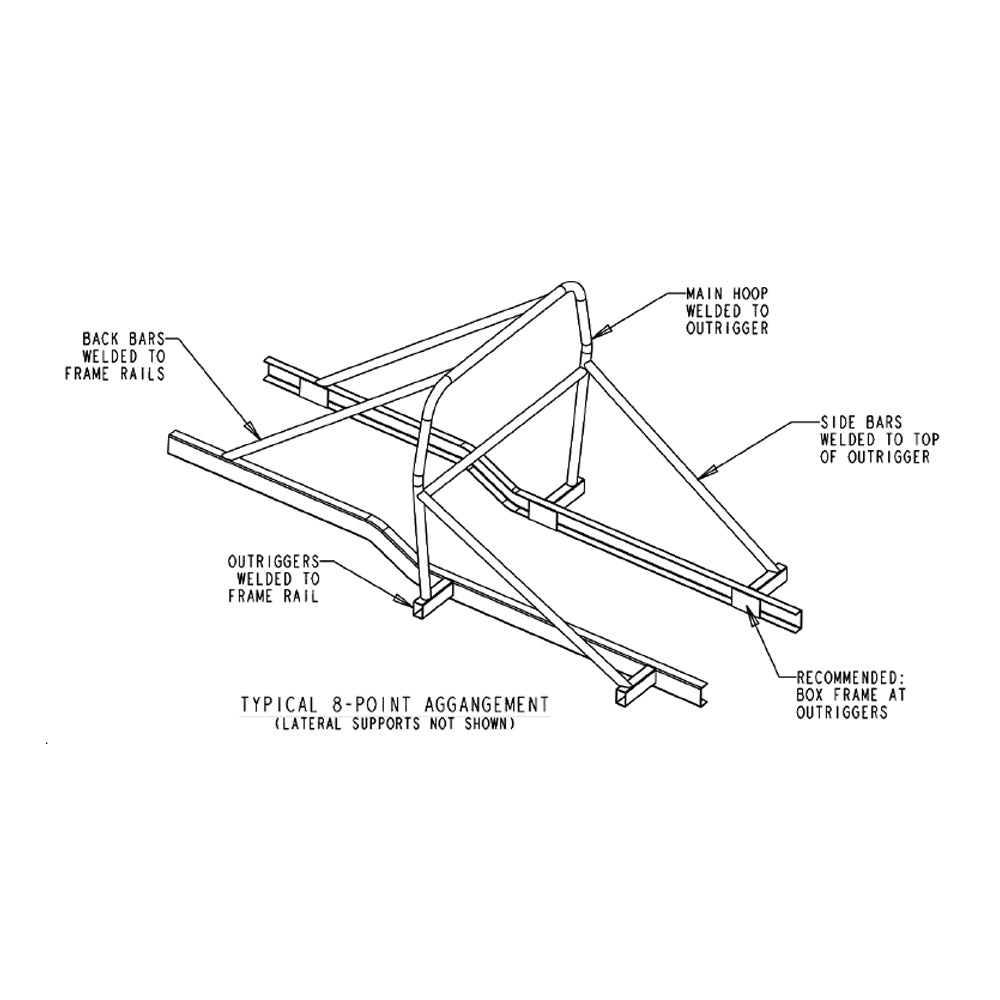 1982-1993 S-10 Chevy Pickup 8 Point Roll Bar Chromoly Steel