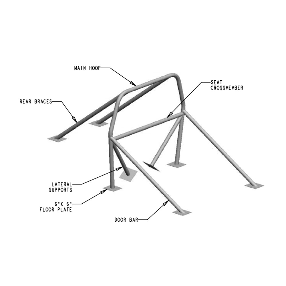 1998-2002 Saturn S-Series Coupe 8 Point Roll Bar EWS