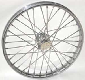 17" Wire Spoke Wheels-Pair (Steel/Chrome)