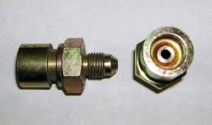 Steel Adapter #4 AN to Inverted Female