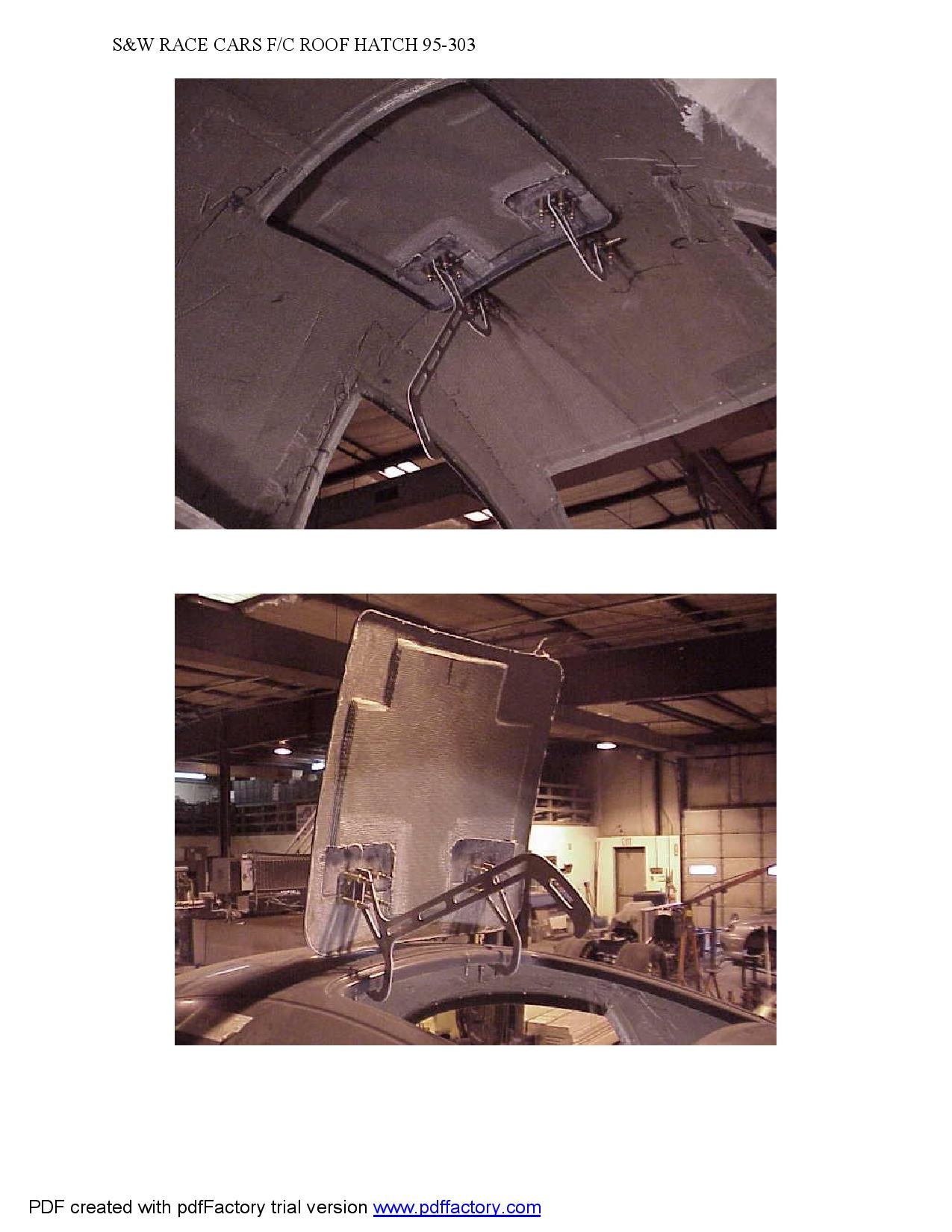 Roof Hatch Mounting Kit - S&W Funny Car