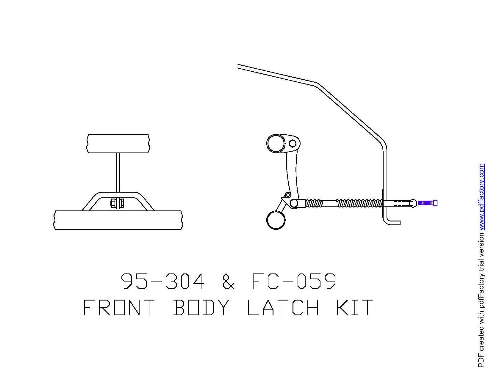 Front Body Latch Kit - 2005  - S&W Funny Car
