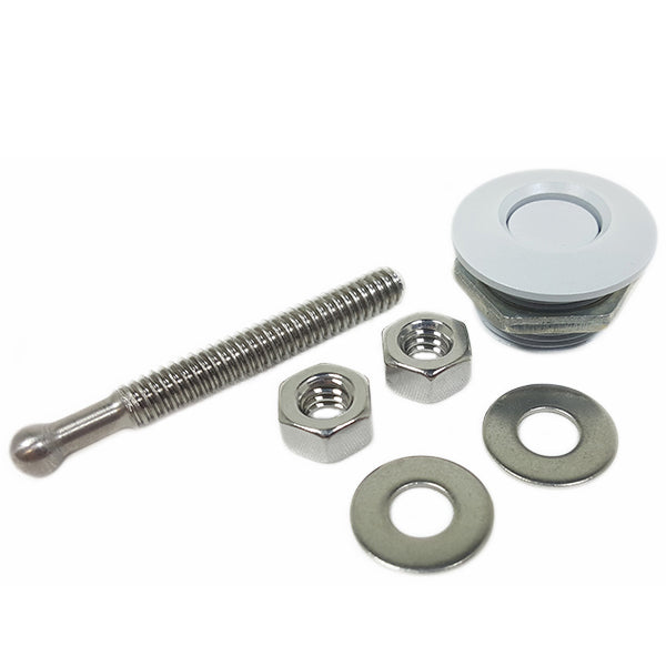 1-1/2"  White Mini Quik Latch Button