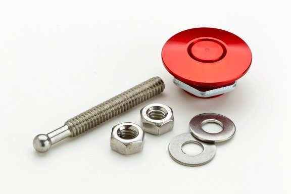 1-1/4" Quik Latch Red Mini Button