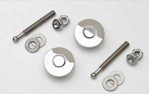 Quik-Latch Polished Mini Button 1.25"Diameter (Sold As Each)