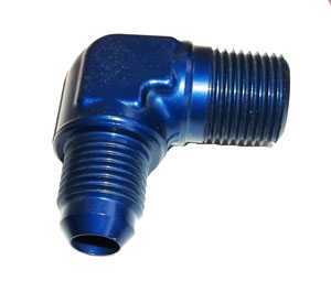 90 Degree #6 Flare to 1/4 Pipe