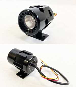 Headlight Ultra Small Single With Base, (Black) (Sold Each)
