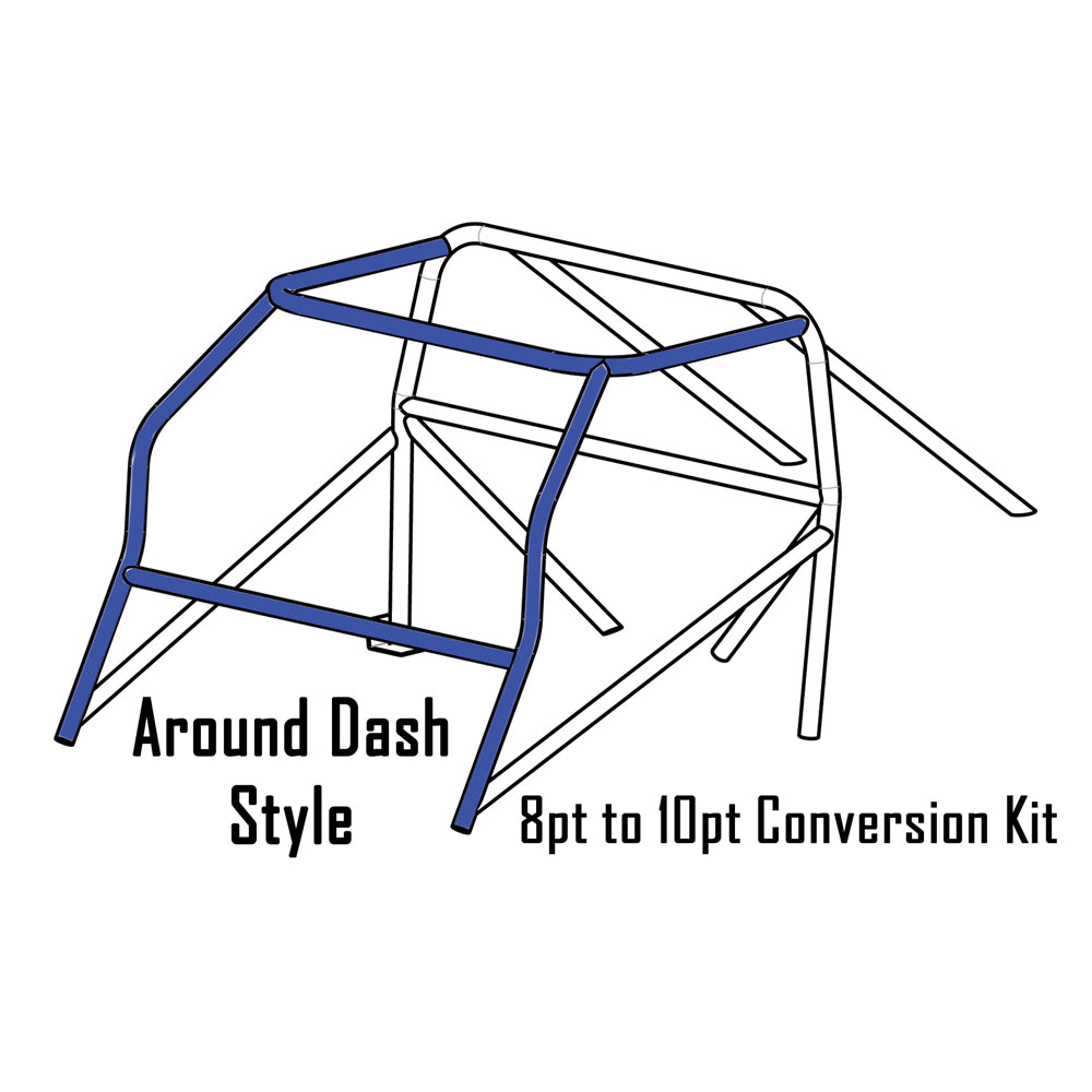 92-95 Honda Civic Hatchback 10 Point Cage Conversion DOM Around Dash