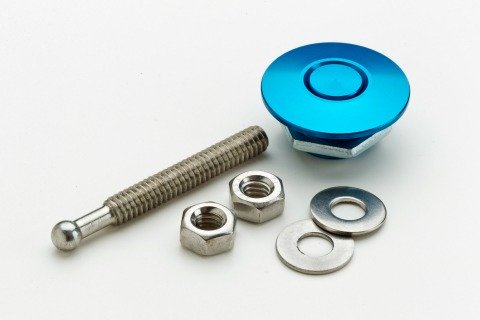 1"  Blue Mini Quik Latch Button